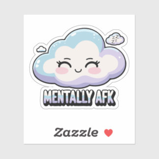 Mentally AFK – Brain Offline Custom cut Vinyl 