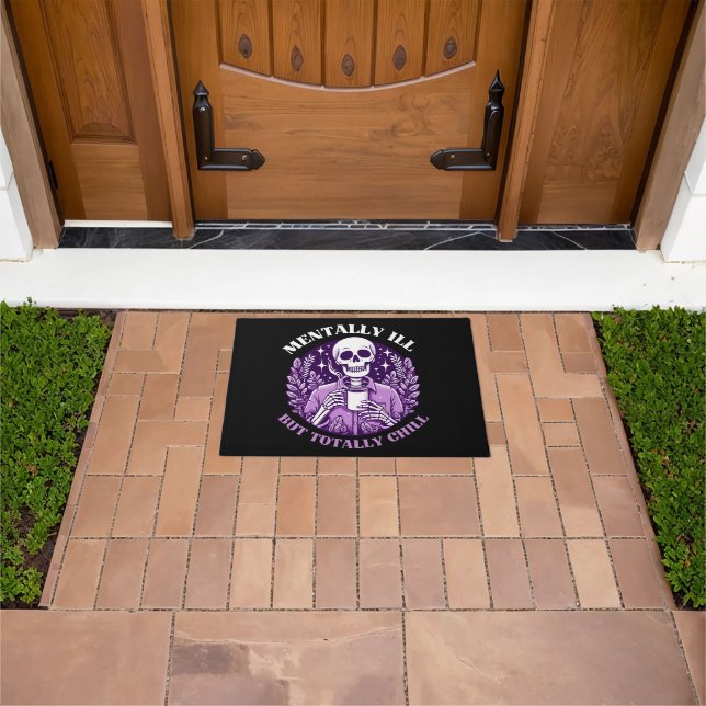 Mentally Ill But Totally Chill Doormat (Outdoor)