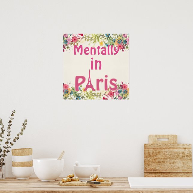 Mentally In Paris Poster (Kitchen)