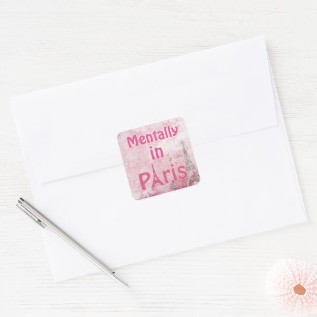Mentally In Paris Sticker (Envelope)