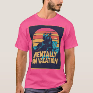 Mentally on Vacation – Retro Sunset T-Shirt