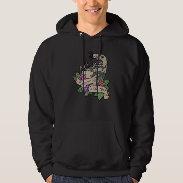 Mentally Sick Physically Thick  Apparel Hoodie (Front)