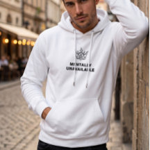 Mentally Unavailable Hoodie White