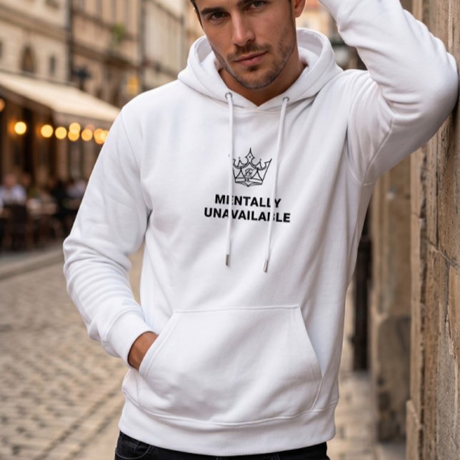 Mentally Unavailable Hoodie White (Creator Uploaded)