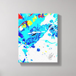 Mentalmorphosis Blue White Abstract Canvas Print