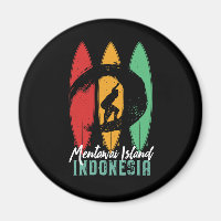 Mentawai Island Indonesia Vintage Retro Surfing