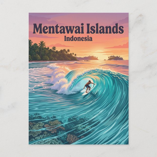 Mentawai Islands Indonesia Postcard (Front)