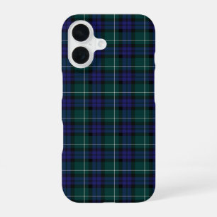 Menteith Scotland Tartan Blue Plaid Pattern iPhone 16 Case