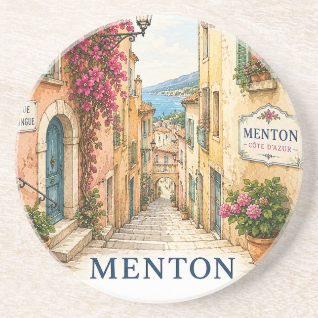 Menton Charming Old Town Alley coasters (Front)