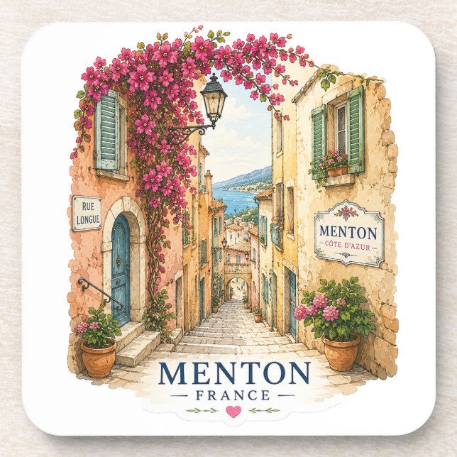 Menton Charming Old Town Alley coasters (Front)