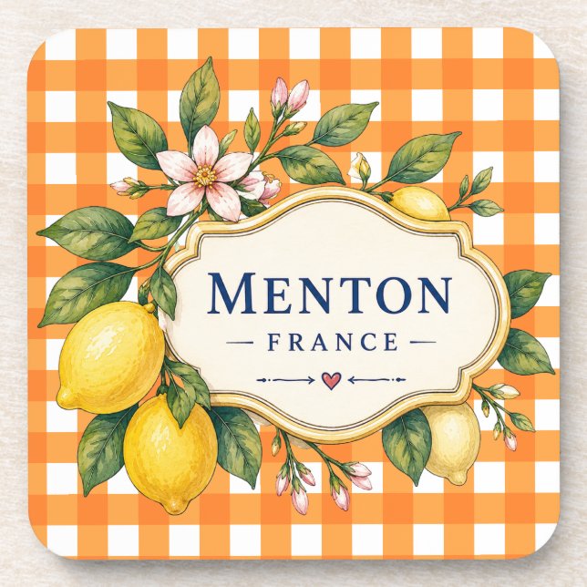 Menton Lemon Cote d Azur coasters (Front)