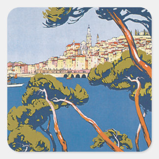 Menton Square Sticker