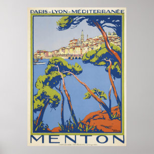 Menton Travel Poster