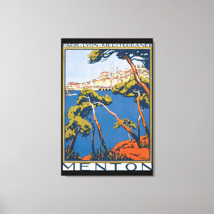 Menton Vintage Travel Poster Canvas Print