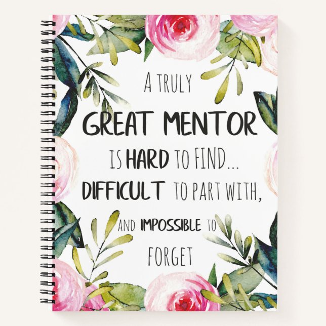 Mentor gift for managers supervisors notebook (Front)