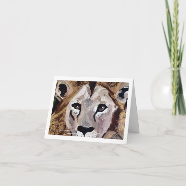 Mentor Lion Eyes 4 x 5.6 Thank You Card (Front)