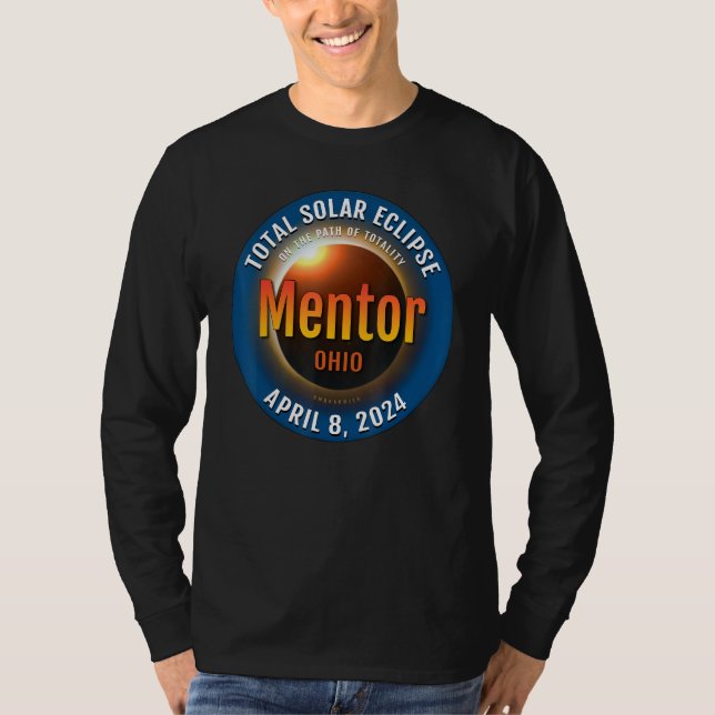 Mentor Ohio OH Total Solar Eclipse 2024  3  T-Shirt (Front)