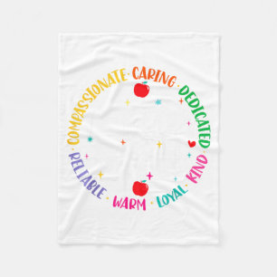 Mentor Teacher Inspire Influence Coach Back To Fleece Blanket