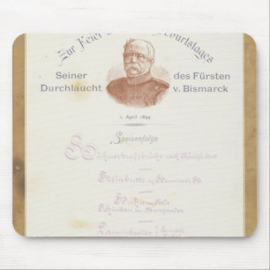 Menu at Prince von Bismarcks Mouse Pad