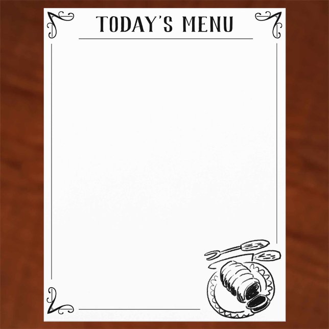 Menu Blank Sheet with Border. Flyer (Creator Uploaded)