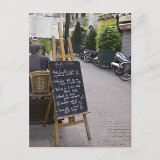 Menu Board of Bistro Postcard