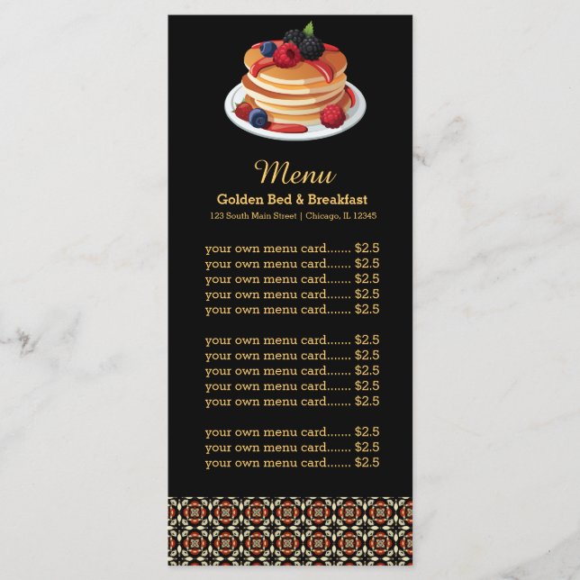Menu Breakfast (Front)