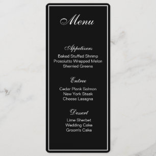 Menu Card