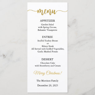 Menu Card, Christmas Menu, Dinner, Lunch