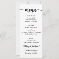 Menu Card, Christmas Menu, Dinner, Lunch