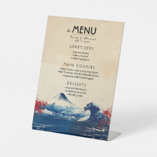 Menu card Japonesque Harmony with Fuji Pedestal Sign