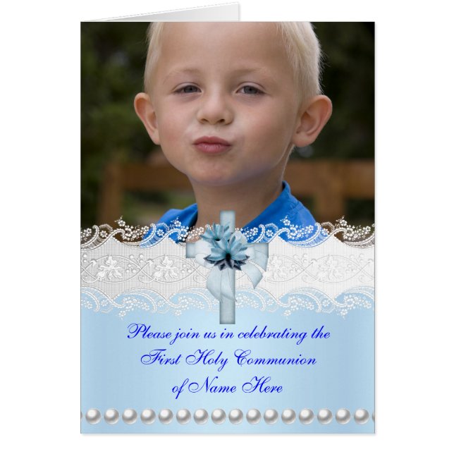 Menu Dinner Card First Holy Communion 2 (Front)