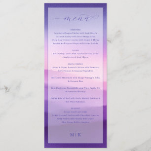 "MENU" Elegant Purple Gradient Minimalist Menu