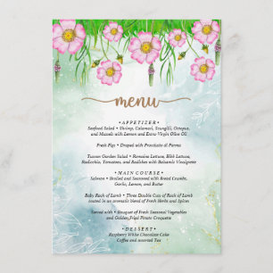 Menu Little Wildflower Is On The Way Baby Shower