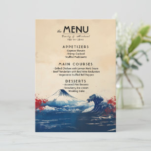 Menu + lovely text Japonesque Harmony with Fuji
