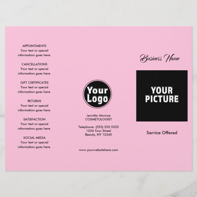 Menu & Pricing Guide (Front)