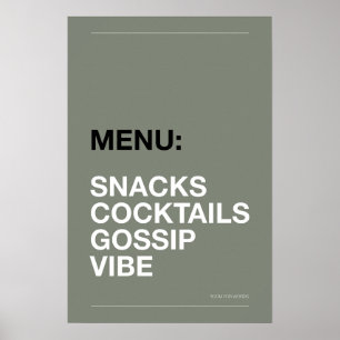 MENU: SNACKS – Funny Kitchen Poster