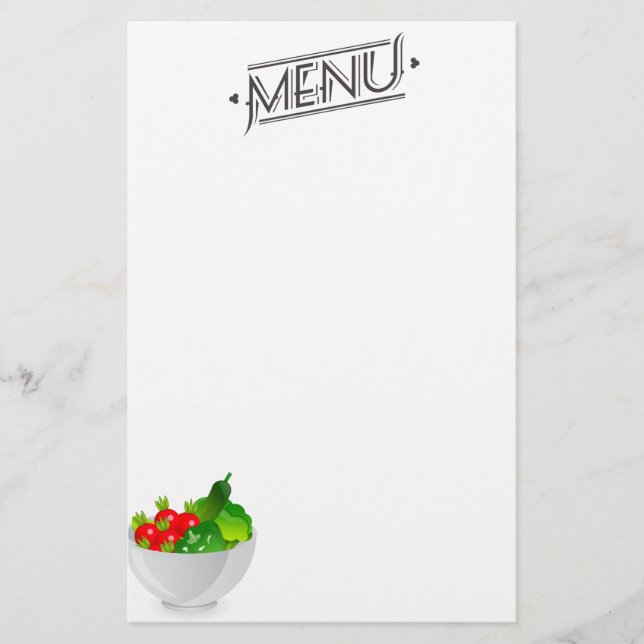 Menu Stationary (Front)