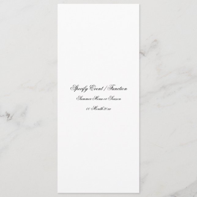 Menu template - Create your own (Front)