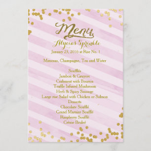 Menu to Match Baby Sprinkle Invitation