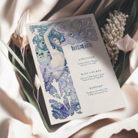 Menu Vintage Mermaid Art Nouveau