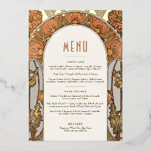 Menu Wedding Vintage Art Nouveau by Mucha