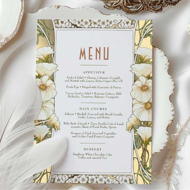 Menu Wedding Vintage Art Nouveau by Mucha (Creator Uploaded)