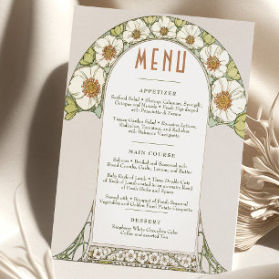 Menu Wedding Vintage Art Nouveau by Mucha Invitation