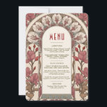 Menu Wedding Vintage Invitation<br><div class="desc">Menu Card in Art Nouveau style for your vintage-themed wedding by Alphonse Mucha in a floral, romantic, and whimsical design. Victorian flourishes complement classic art deco fonts. Please enter your custom information, and you're done. If you wish to change the design further, click the blue "Customize It" button. Thank you...</div>