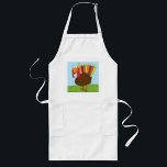 Menurkey Apron<br><div class="desc">This apron features a charming,  charismatic Menurkey (combination Menorah and Turkey),  in celebration of the Chanukah-Thanksgiving crossover holiday this year.</div>