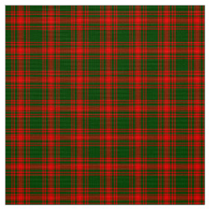 Menzies Green Modern Tartan Fabric