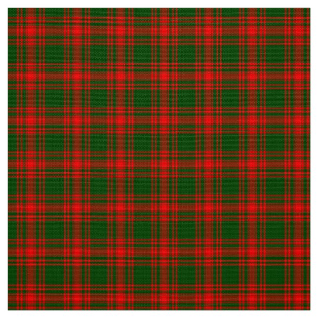 Menzies Green Modern Tartan Fabric (Swatch)