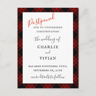 Menzies Hunting Clan Tartan Plaid Pattern Postcard