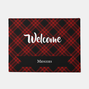 Menzies Hunting Tartan Scottish Plaid Doormat