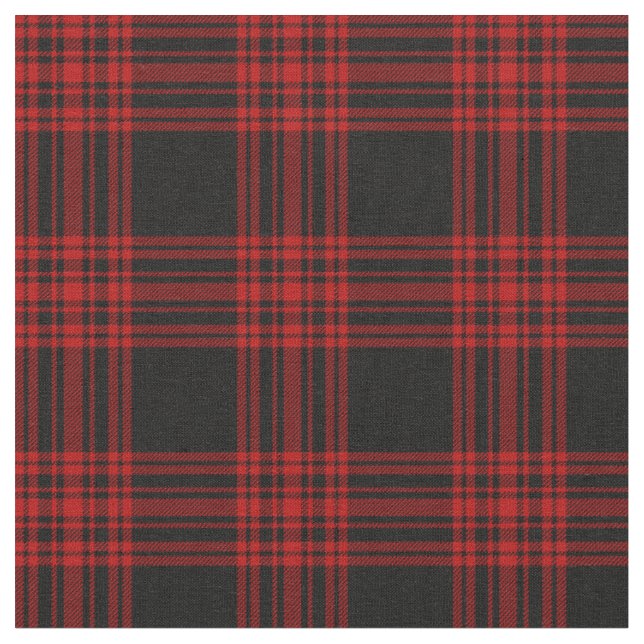 Menzies Hunting Tartan Scottish Plaid Pattern Fabric (Close Up)